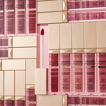 Eveline Cosmetics Wonder Match lang anhaltender, matter, flüssiger Lippenstift mit Hyaluronsäure