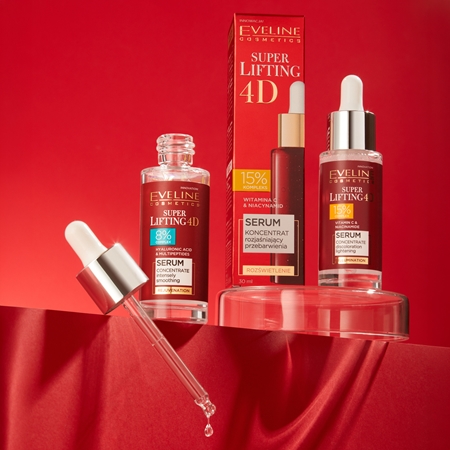 Eveline Cosmetics Super Lifting 4D 8% complex Nogludinošs serums
