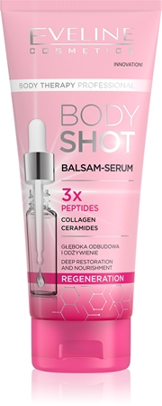 Eveline Cosmetics Body Shot 3x Peptides regenerační balzám pro velmi suchou pokožku