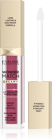 Eveline Cosmetics Wonder Match dlouhotrvající matná tekutá rtěnka s kyselinou hyaluronovou