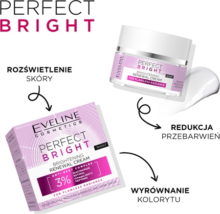 Eveline Cosmetics Perfect Bright Brightening Renewal Cream odświeżający krem pod oczy