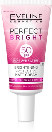 Eveline Cosmetics Perfect Bright SPF 50 προστατευτική ματ κρέμα προσώπου SPF 50