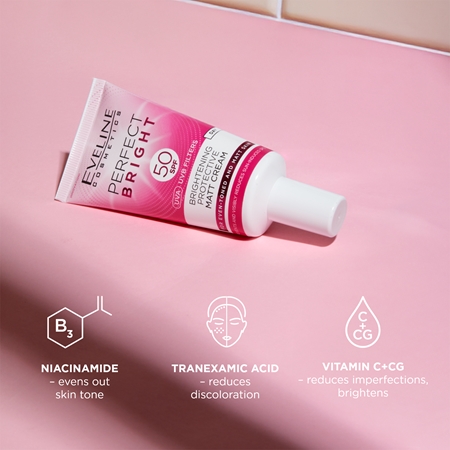 Eveline Cosmetics Perfect Bright SPF 50 προστατευτική ματ κρέμα προσώπου SPF 50