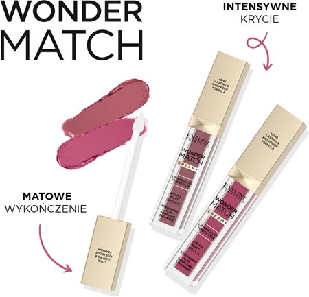 Eveline Cosmetics Wonder Match Creamy pomadka matowa w płynie