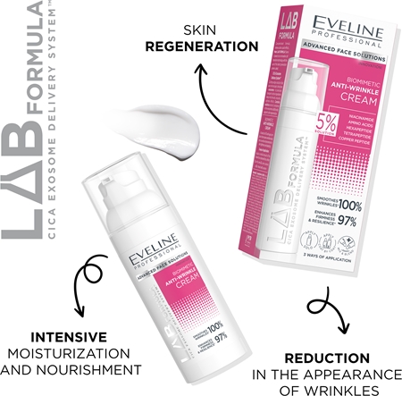 Eveline Cosmetics LAB Formula 5% Solution creme calmante biomimético antirrugas