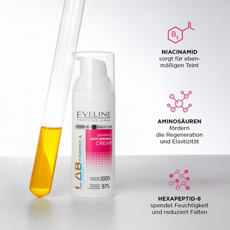 Eveline Cosmetics LAB Formula 5% Solution beruhigende biomimetische Creme gegen Falten