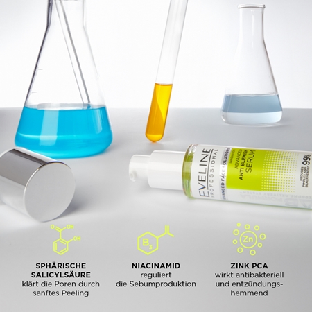 Eveline Cosmetics LAB Formula 18% Solution Serum gegen die Unvollkommenheiten der Haut