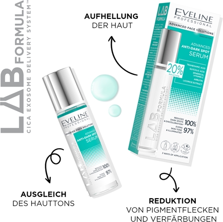 Eveline Cosmetics LAB Formula 20% Solution harmonisierende Pflege für hyperpigmentierte Haut