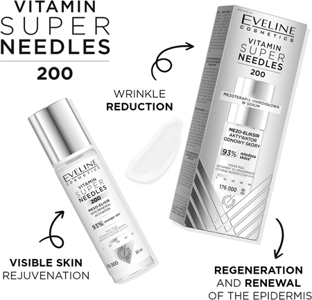 Eveline Cosmetics Vitamin Super Needles 200 activateur pour une régénération cellulaire