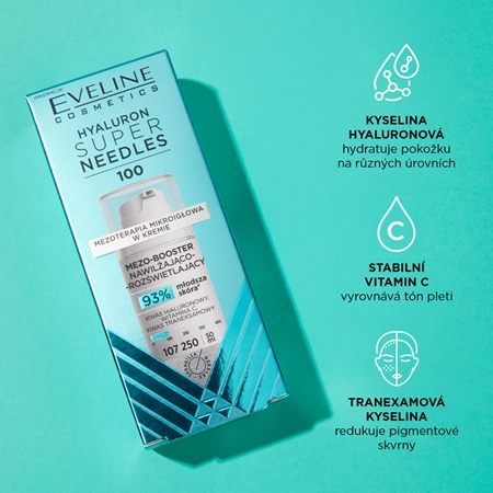 Eveline Cosmetics Hyaluron Super Needles 100 Fugtende serum