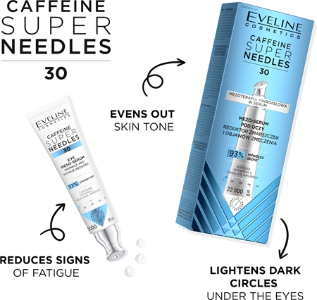 Eveline Cosmetics Caffeine Super Needles 30 Serum für den Augenbereich gegen Falten