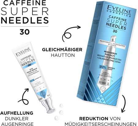 Eveline Cosmetics Caffeine Super Needles 30 Serum für den Augenbereich gegen Falten