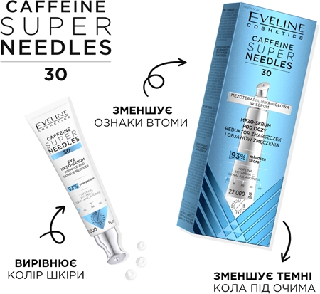 Eveline Cosmetics Caffeine Super Needles 30 sérum contour des yeux anti-rides