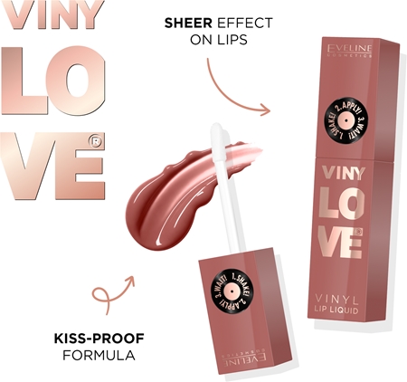 Eveline Cosmetics VINY LOVE Vinyl Lip Liquid μακράς διαρκείας ρευστό κραγιόν
