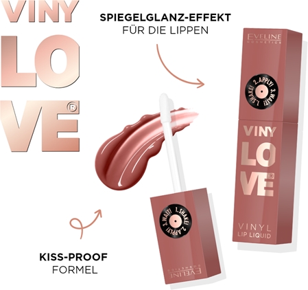 Eveline Cosmetics VINY LOVE Vinyl Lip Liquid langanhaltender flüssiger Lippenstift