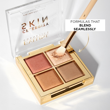 Eveline Cosmetics Celebrity Skin kontūravimo priemonių paletė „Keturi viename“