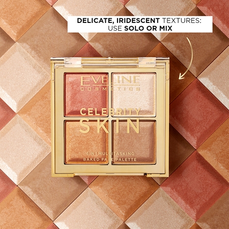 Eveline Cosmetics Celebrity Skin kontūravimo priemonių paletė „Keturi viename“