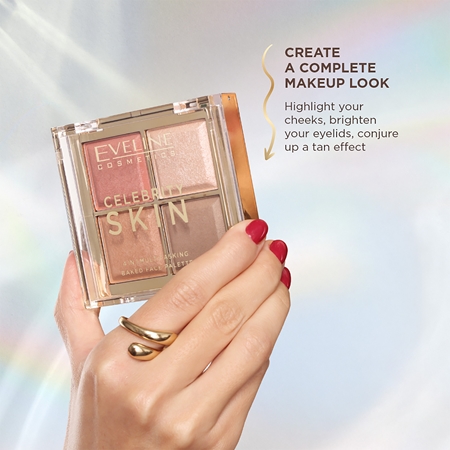 Eveline Cosmetics Celebrity Skin kontūravimo priemonių paletė „Keturi viename“