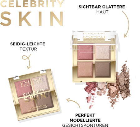 Eveline Cosmetics Celebrity Skin Konturier-Palette für die Wangen 4 in 1