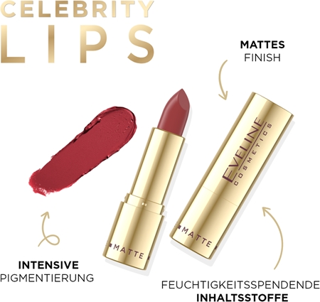 Eveline Cosmetics Celebrity Lips Matte Mattierender Lippenstift