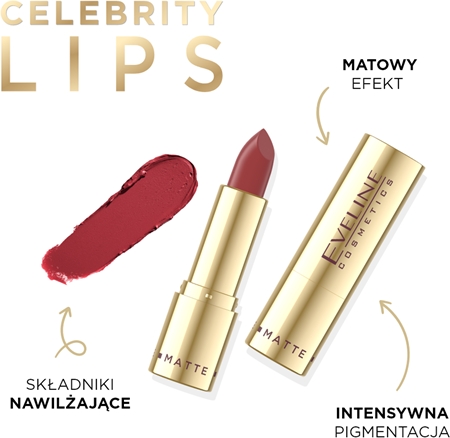 Eveline Cosmetics Celebrity Lips Matte szminka matowa