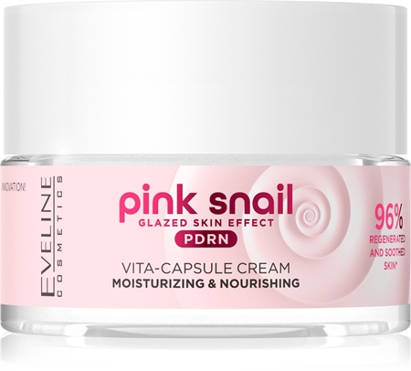 Eveline Cosmetics Pink Snail Glazed Skin Effect crème illuminatrice anti-rides