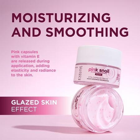 Eveline Cosmetics Pink Snail Glazed Skin Effect crème illuminatrice anti-rides