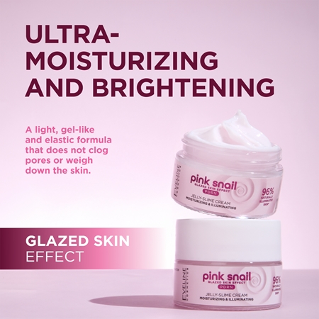 Eveline Cosmetics Pink Snail Glazed Skin Effect κρέμα φωτεινότητας
