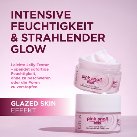 Eveline Cosmetics Pink Snail Glazed Skin Effect aufhellende Crem