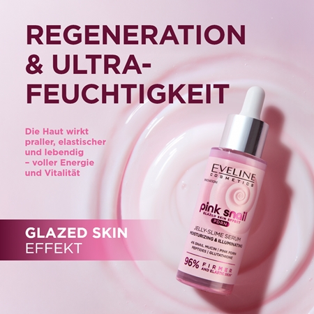 Eveline Cosmetics Pink Snail Glazed Skin Effect aufhellendes Serum für das Gesicht