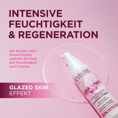 Eveline Cosmetics Pink Snail Glazed Skin Effect Essenz mit glättender Wirkung