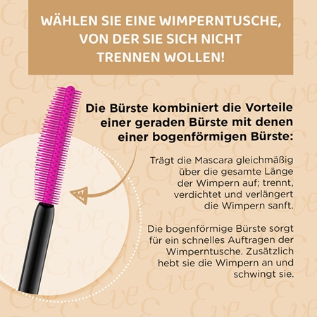 Eveline Cosmetics Volumix Fiberlast Gold Mascara für Volumen und zum Trennen der Wimpern