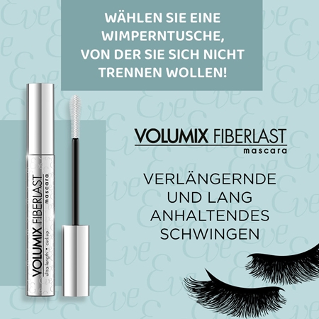 Eveline Cosmetics Volumix Fiberlast Silver Wimperntusche für lange und voller aussehende Wimpern