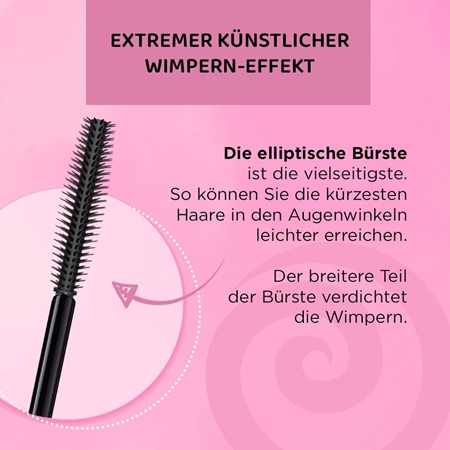 Eveline Cosmetics Extension Volume Wimperntusche für den Effekt künstlicher Wimpern
