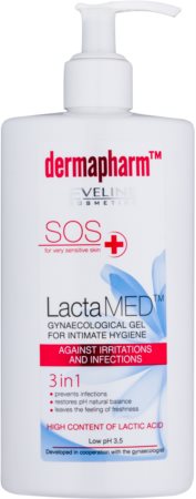 Eveline Cosmetics Dermapharm LactaMED Intiemhygiene Gel  voor Geirriteerde Huid