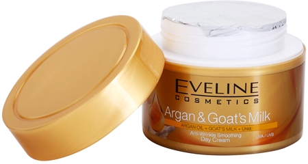 Eveline Cosmetics Argan & Goat´s Milk crema de día alisadora antiarrugas