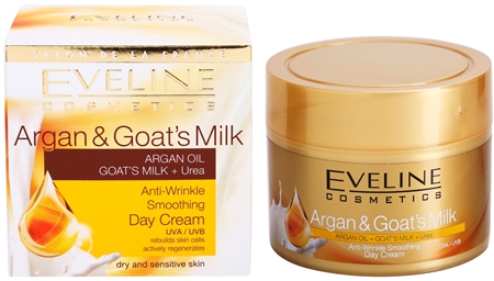 Eveline Cosmetics Argan & Goat´s Milk crema de día alisadora antiarrugas