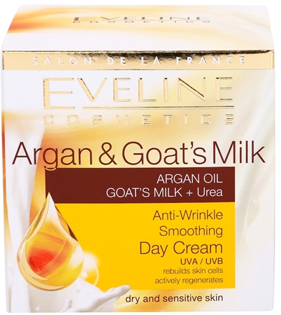 Eveline Cosmetics Argan & Goat´s Milk crema de día alisadora antiarrugas