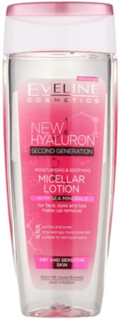 Eveline Cosmetics BioHyaluron 4D agua micelar hidratante para pieles sensibles y secas
