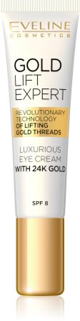 Eveline Cosmetics Gold Lift Expert creme de luxo para olhos e pálpebras com ouro 24 de quilates