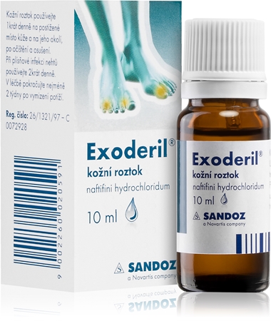 Exoderil Exoderil 10 mg/ml DRM SOL kožní roztok proti houbám, kvasinkám a kožním plísním