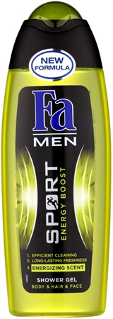 Fa Men Sport Energy Boost gel de douche visage, corps et cheveux