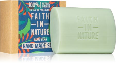 Faith In Nature Hand Made Soap Aloe Vera natürliche feste Seife mit Aloe Vera