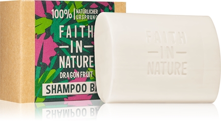 Faith In Nature Dragon Fruit champô sólido orgânico para cabelo pintado e danificado