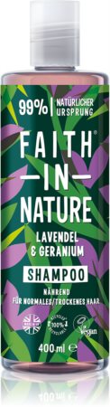 Faith In Nature Lavender & Geranium Naturligt schampo För normalt till torrt hår