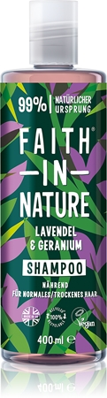 Faith In Nature Lavender & Geranium přírodní šampon pro normální až suché vlasy