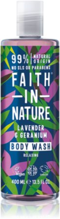 Faith In Nature Lavender & Geranium entspannendes Duschgel