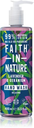 Faith In Nature Lavender & Geranium naturalne mydło do rąk o zapachu lawendy