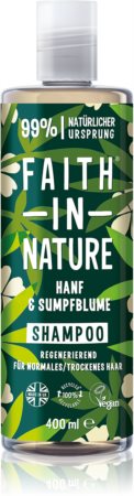 Faith In Nature Hemp & Meadowfoam αποκαταστατικό σαμπουάν για κανονικά έως ξηρά μαλλιά