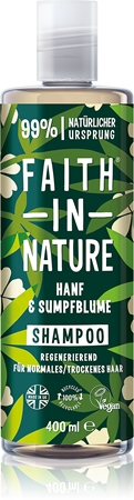 Faith In Nature Hemp & Meadowfoam obnovující šampon pro normální až suché vlasy